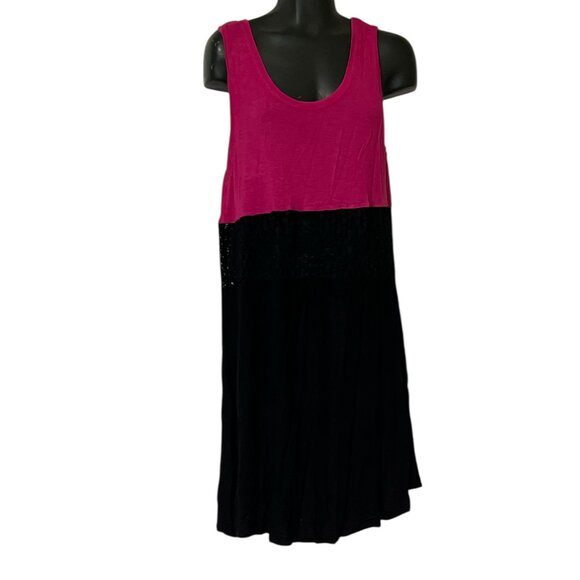 La Vie En Rose Pink and Black Bathing Suit Cover Up - Size L - Picture 1 of 4